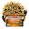 Lampki choinkowe 100 LED, 7 m, ciepła biel