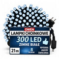 Lampki choinkowe 300 LED, 21 m, zimna biel
