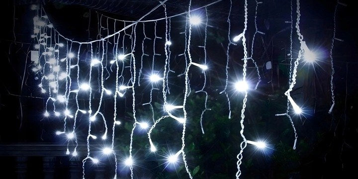 Sople LED 300 lampek, 18 m, zimna biel z efektem flash, zdjęcie 6