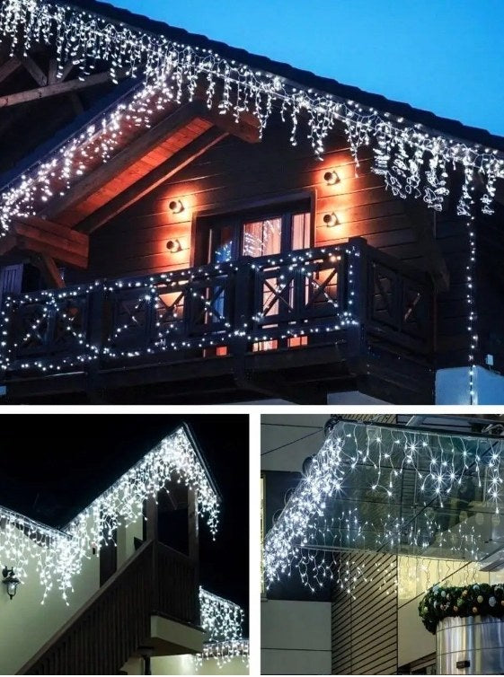 Sople LED 300 lampek, 18 m, zimna biel z efektem flash, zdjęcie 8
