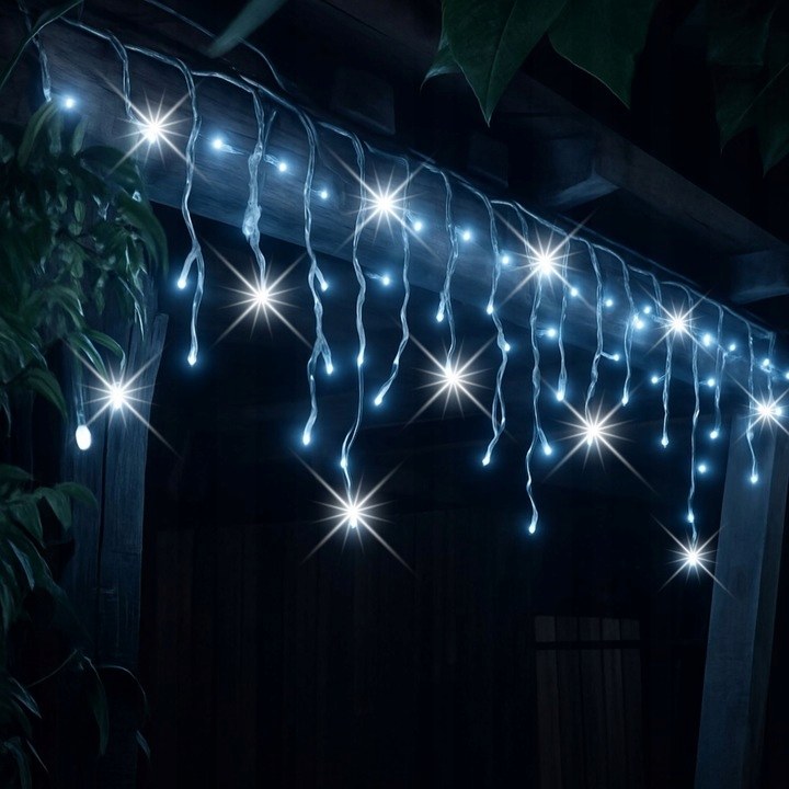 Sople LED 300 lampek, 18 m, zimna biel z efektem flash, zdjęcie 10