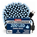 Lampki choinkowe 200 LED, 16 m, zimna biel