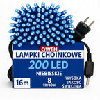 Lampki choinkowe 200 LED, 16 m, niebieskie, zdjęcie 2