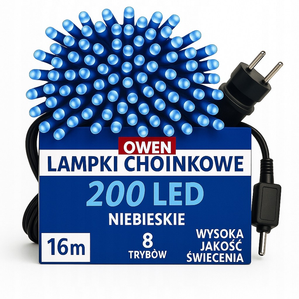 Lampki choinkowe 200 LED, 16 m, niebieskie, zdjęcie 2