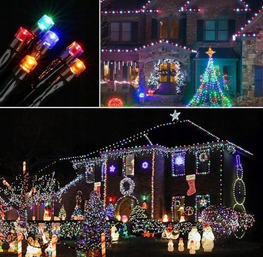 Lampki choinkowe 200 LED, 16 m, multikolor z łącznikiem, zdjęcie 6