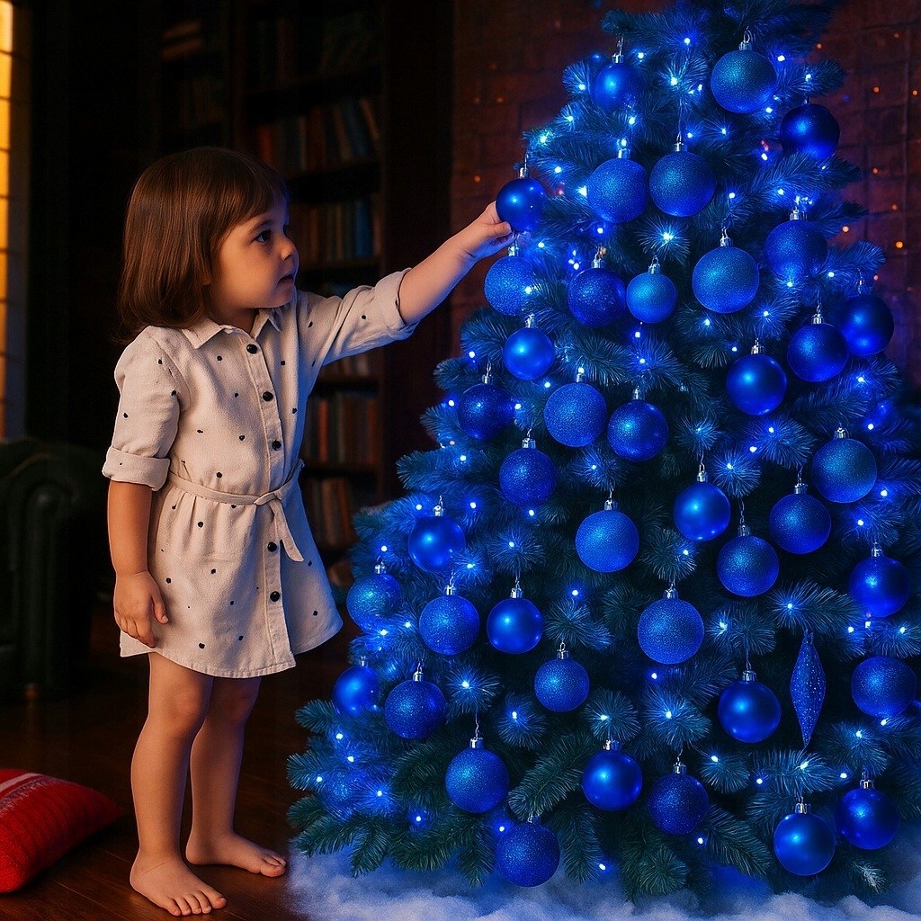 Lampki choinkowe 300 LED, 21 m, niebieskie, zdjęcie 7
