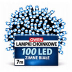 Lampki choinkowe 100 LED, 7 m, zimna biel