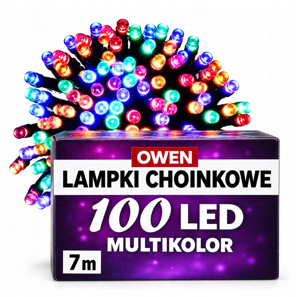 Lampki choinkowe 100 LED, 7 m, multikolor