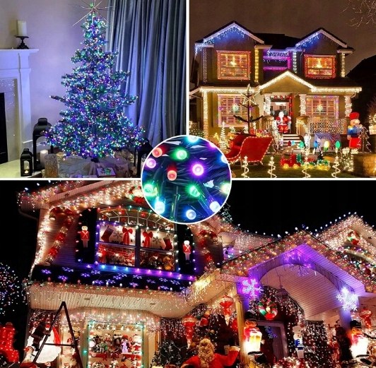 Lampki choinkowe 100 LED, 7 m, multikolor, zdjęcie 3