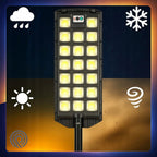 Lampa solarna uliczna LED 2200 W z pilotem i słupem