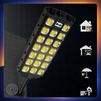 Lampa solarna uliczna LED 2200 W z pilotem i słupem