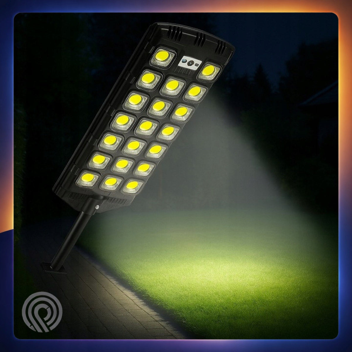 Lampa solarna uliczna LED 2200 W z pilotem i słupem