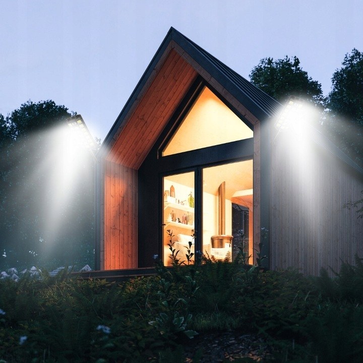 Lampa solarna uliczna LED 2200 W z pilotem i słupem