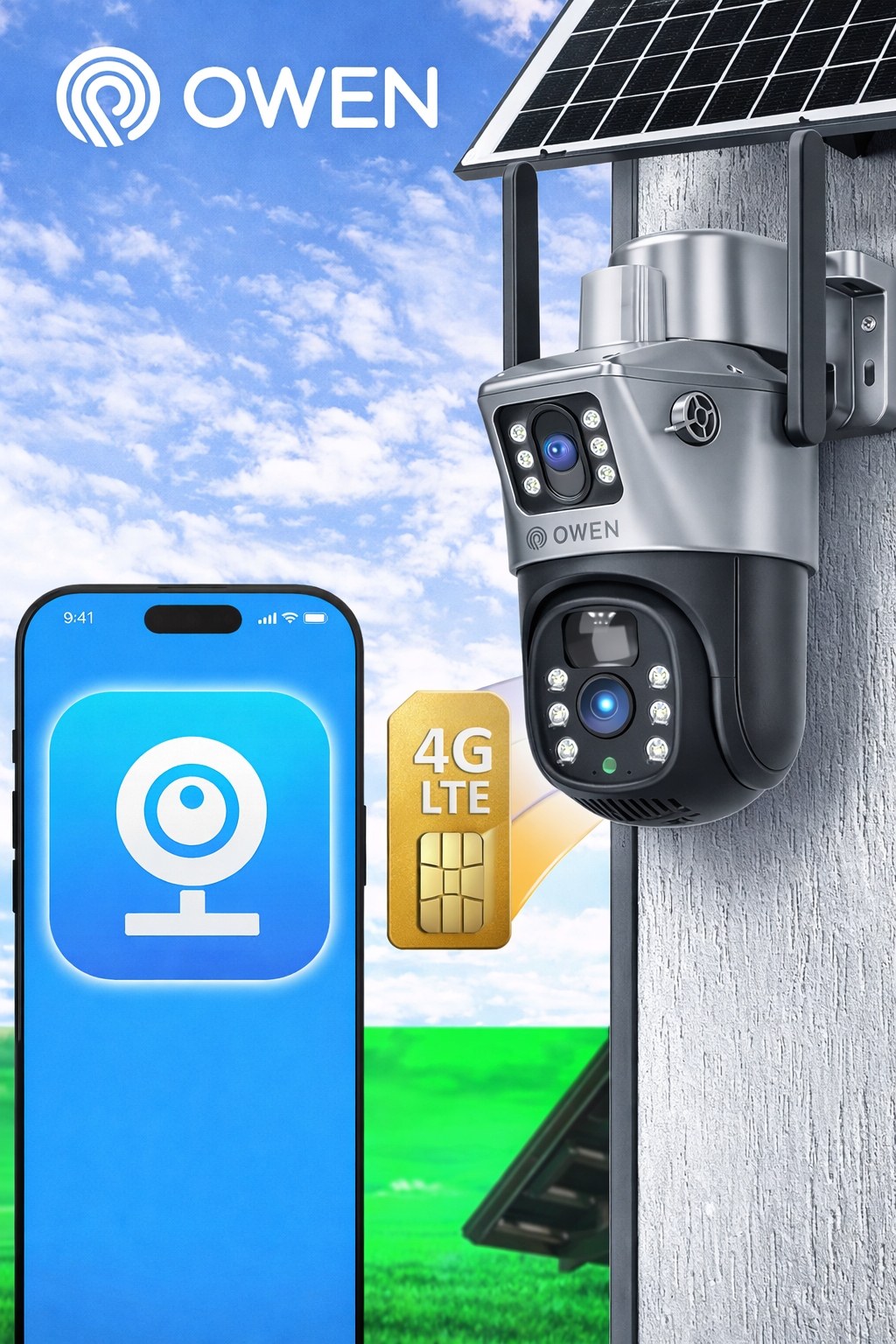 Kamera solarna 4G LTE na kartę SIM