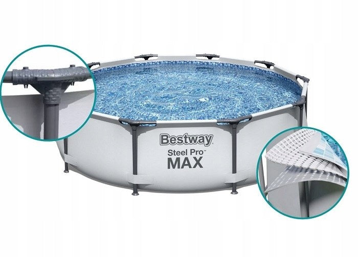 Basen stelażowy Bestway Steel Pro Max 366 × 76 cm, zestaw 8w1 z pompą i pokrywą, zdjęcie 7