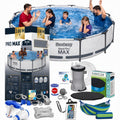 Basen stelażowy Bestway Steel Pro Max 366 × 76 cm, zestaw 12w1 z pokrywą i dozownikiem