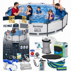Basen stelażowy Bestway Steel Pro Max 366 × 76 cm, zestaw 12w1 z pokrywą i dozownikiem