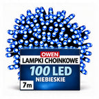 Lampki choinkowe 100 LED, 7 m, niebieskie