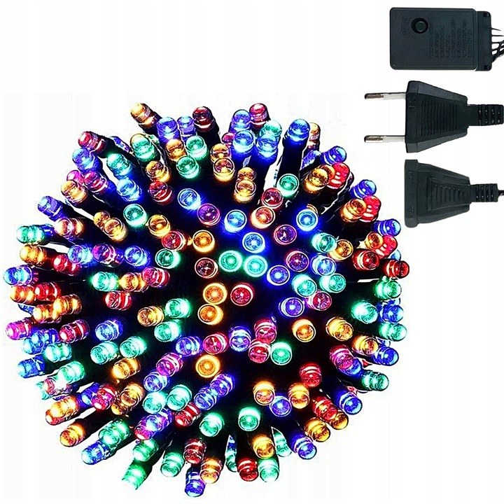 Lampki choinkowe 300 LED, 21 m, multikolor, zdjęcie 4