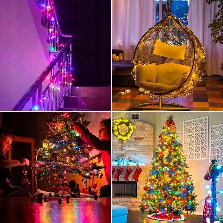 Lampki choinkowe 500 LED, 38 m, multikolor, zdjęcie 4