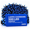 Lampki choinkowe 500 LED, 38 m, niebieskie