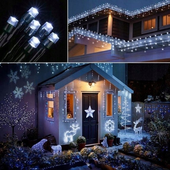 Lampki choinkowe 1000 LED, 71 m, zimna biel, zdjęcie 3