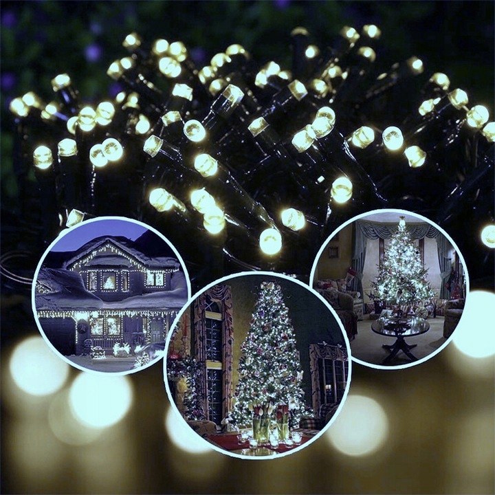 Lampki zewnętrzne 1000 LED z efektem flash, 70 m, zimna biel, zdjęcie 9