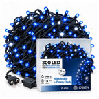 Lampki zewnętrzne 300 LED z efektem flash, 21 m, niebieskie