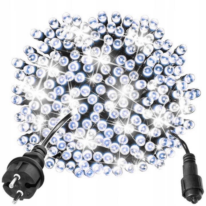 Lampki zewnętrzne 200 LED z efektem flash, 16 m, zimna biel, zdjęcie 2
