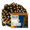 Lampki zewnętrzne 200 LED z efektem flash, 16 m, ciepła biel