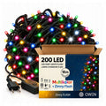 Lampki zewnętrzne 200 LED z efektem flash, 16 m, multikolor