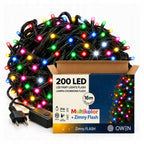 Lampki zewnętrzne 200 LED z efektem flash, 16 m, multikolor