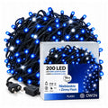 Lampki zewnętrzne 200 LED z efektem flash, 16 m, niebieskie