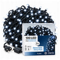 Lampki zewnętrzne 100 LED z efektem flash, 8 m, zimna biel