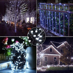 Lampki zewnętrzne 100 LED z efektem flash, 8 m, zimna biel, zdjęcie 9