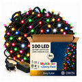 Lampki zewnętrzne 100 LED z efektem flash, 8 m, multikolor
