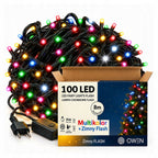 Lampki zewnętrzne 100 LED z efektem flash, 8 m, multikolor