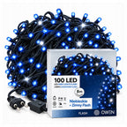 Lampki zewnętrzne 100 LED z efektem flash, 8 m, niebieskie