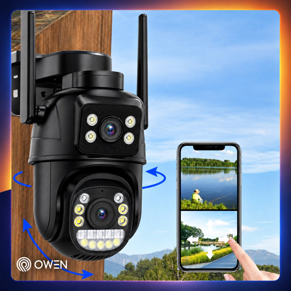 Kamera WiFi zewnętrzna obrotowa, dwa obiektywy 2 × 4 MP, zdjęcie 10
