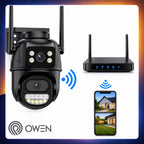 Kamera WiFi zewnętrzna obrotowa, dwa obiektywy 2 × 4 MP, zdjęcie 11