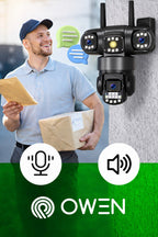 Kamera WiFi zewnętrzna, trzy obiektywy 3 × 4 MP, obrotowa, zdjęcie 2