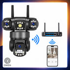 Kamera WiFi zewnętrzna, trzy obiektywy 3 × 4 MP, obrotowa, zdjęcie 11