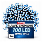 Lampki choinkowe 100 LED, 7 m, zimna biel