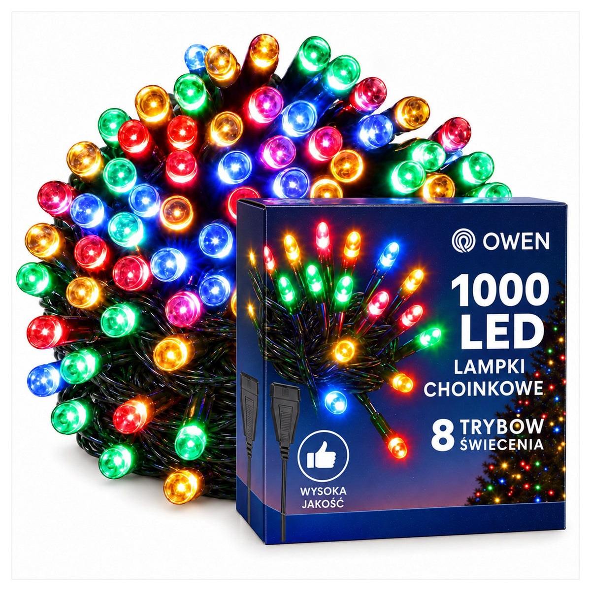 Lampki choinkowe 1000 LED, 71 m, multikolor