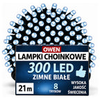 Lampki choinkowe 300 LED, 21 m, zimna biel